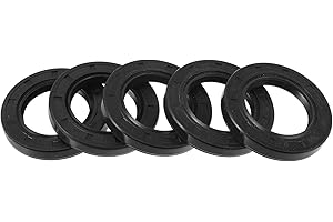 Motoforti Universal Oil Seal TC Double Lip W Steel Spring Seal Ring Rotary Shaft Seal 35x55x8mm High Pressure NBR Rubber Black 5 Pcs