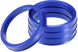 A ABSOPRO Bagues De Centrage De Moyeu De Voiture Od 67,1 mm Vers Id 57,1 mm Bagues De Centrage De Moyeu En Alliage D'Aluminium Bleu (Lot De 4)