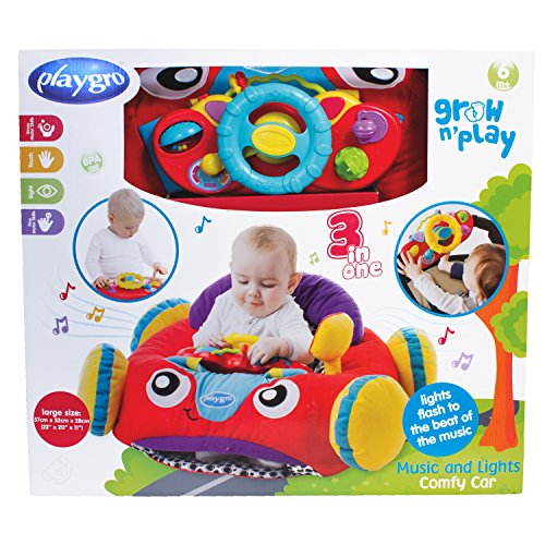 Playgro 0186362 Plüschauto mit Lenkrad, Musik und Lichteffekten, mehrfarbig - 3