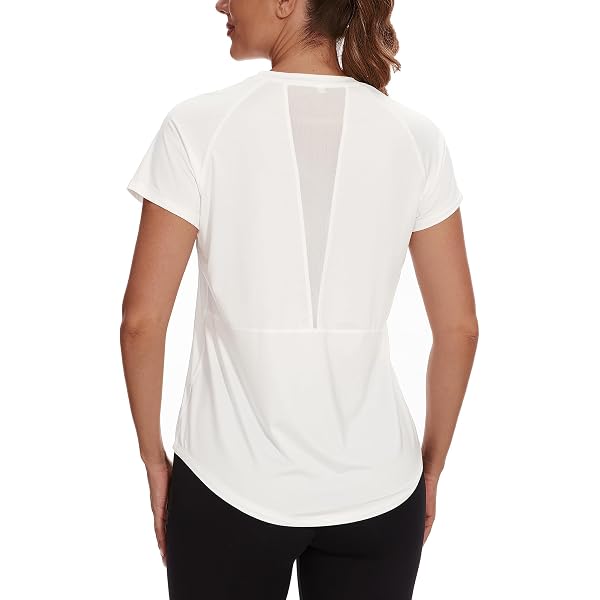 T-Shirt Sport Femme Gyabnw - Manches Courtes, Maille Respirante, Séchage Rapide, Yoga Fitness
