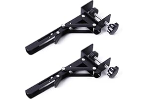 DHSWNNG 2 półki na klawiaturę, uchwyt zaciskowy, 30 cm, stal nierdzewna, składany uchwyt do regału, regulowane zaciski C, składane przedłużenie stołu, do samodzielnego wykonania biurka