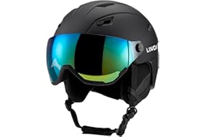 SHUAIGUO Integrated Ski Helmet Men and Women Snowboard Helmet with Removable Visor Goggles