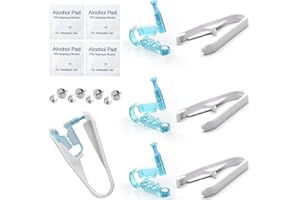 IBXWMNG 8 Piezas Pistolas Desechables para Piercing de Oreja, Pistolas de Perforación sin Dolor Práctico Portátil Kit de Piercings,pistola perforadora de orejas para Niñas, Niños, Mujeres, Hombres