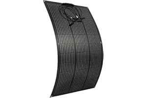 Aysolar Elastyczny panel słoneczny 100W 12V ETFE Panel Solarny monokrystaliczny fotowoltaiczny do łodzi, przyczep, RV, kamper, 12V baterii i nieregularnych powierzchni