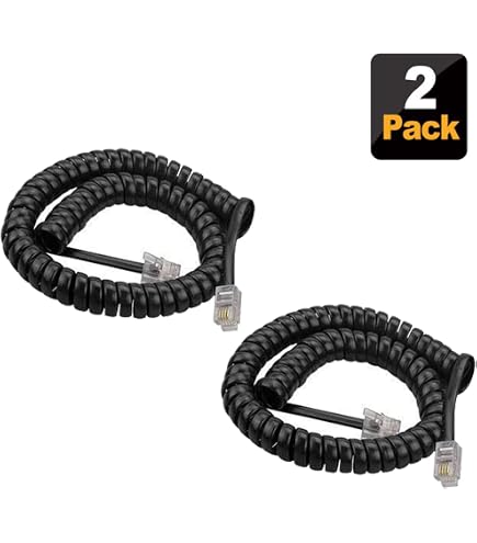Cavo A Spirale Per Auricolare Telefonico Goobay, RJ-10 4P4C, 7 Metri, Nero - Foto 4