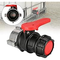 ConPush IBC Adapter Kugelhahn Tank Ersatzkugelhahn Absperrhahn S60x6(60mm) S75x6 (75mm) DN50