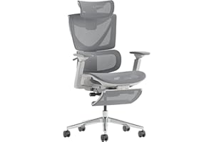 MUSSO V900 Structure Master Ergonomiczne krzesło biurowe, podparcie lędźwiowe, regulowany podłokietnik 4D, regulowane oparcie, regulowany zagłówek, wysuwany podnóżek, krzesła biurkowe z wysokim