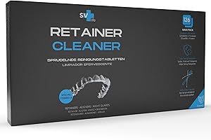 SV LIFE 126 Comprimés Nettoyants pour Orthodontie Transparente | Aligneur, Gouttières dentaires, Retenue | formule 2-en-1 avec Oxygène Actif Antibactérien, Menthe (pack 4½ mois)