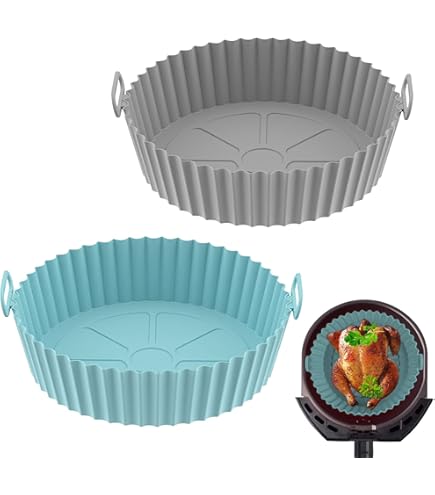 HONYAO 100 Pezzi Carta Forno Per Friggitrice Ad Aria 2,5L - 5L, 16c