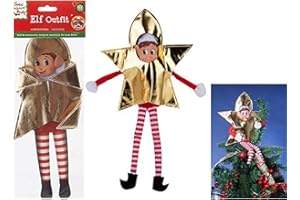 MARUKATSU Elfos se comportan Mal Atuendo de Elfo Travieso - Disfraces de Elfo Travieso - 1 Disfraz Sorpresa seleccionado al Azar (Estrella)