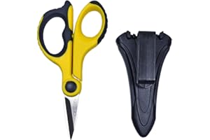 Miller KS-2 Fiber Optic Kevlar Scissors with Belt Loop Pouch, Easily Portable Utility Scissors for Working Electricians and Technicians, 6.0 Inches, 2.8 Ounces