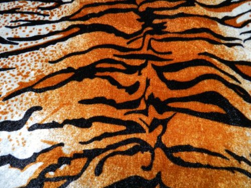 PANNESAMT Samt Stoff Tiger Fell Stoff Fellimitat bedruckt