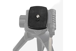 MUGAST Piastra a Sgancio Rapido per Treppiede 35 Mm Abs Nera Mini Scheda di Montaggio in Plastica Portatile con 1/4 Viti per Yunteng Vct668 St666 690 Weifeng (per (35 * 35 Mm))