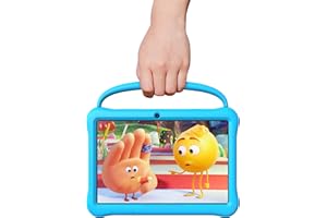 BAKEN Kids Tablet for 10 inch Android13 Tablets RAM 2GB+64GB, WiFi, GMS, IPS, Google Plays, Games, Android Tablets with Parental Control, Learning Educational Toddler with Silicone Case（blue）