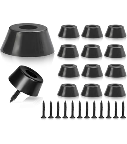 JJUNW Rubberen poten, schroefbaar, transparante meubelpoten met schroeven, snijplanken, rubberen buffers, 16 mm, rond, antislip rubberen voetjes voor meubels, bureaus, stoelen, rekken (50