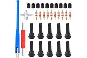 GTIWUNG Snap di in Gomma Valvole TR 414, Smontavalvole - Albero in Acciaio Chiave per valvole, Valvola Core Pneumatico, 4-1 Strumento di Riparazione in Acciaio - Svita Valvole Pneumatici, Blu