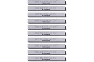 Accusize Industrial Tools 1/4'' x 1/4'' x 2-1/2'' (Width x Height x Oal) H.S.S. Plus 5% Cobalt Lathe Tool Bit, 10 Pc Set, 5095-0012X10