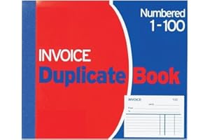 Evrite Invoice Duplicate Book - Numbered 1-100 with Index Sheet (105 x 127mm / 4 x 5 inches) - Single Book