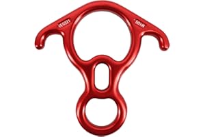 Azarxis Équipement de Descente 35kN 50kN Descendeur Descendant Escalade Figure 8 Dispositif de Rappel pour Descente en Rappel Loisirs de Plein Air Assurage