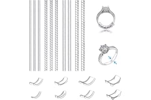 NOKDAL 18 pcs Reductor de Anillos Invisible Adaptador Anillos Transparente Ajustador de Tamaño de Anillo Reductor Anillos Dedo Tensores de Anillos Silicona Ajustador de Anillos Joyeria para Anillos Sueltos