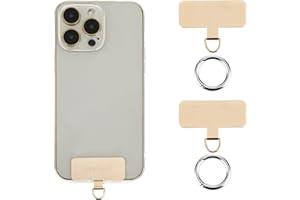 Amaxiu 2 Stück Handy Tether Tabs,Universelle Galvanik Edelstahl Patches mit Metall Federverschluss Ring Handy Gurt Ersatzteil Kompatibel mit Smartphones In Vollständig Abdeckender Handyhülle(Gold)