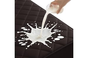 ‎YSTELLAA YSTELLAA Matratzenschoner Wasserdicht 160x200cm, Weiche Matratzenbezug Atmungsaktive, Mattress Protector Anti-Milben, Matratzenschutz Für Matratzen Topper Bis 30cm, Dunkelbraun