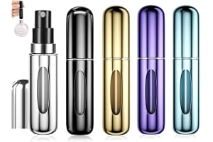 ETISEN, 5 PCS 5ML Uppladdningsbar parfym Atomizer, Mini bärbar sprayflaska, Uppladdningsbar Köln Sprayer, läckande miniatyr p