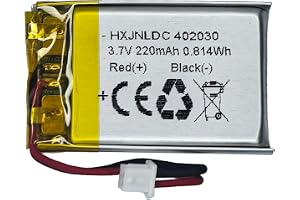 DC 3,7 V 220 mAh 402030 Uppladdningsbart litiumpolymerbatteri Lämpligt för att ersätta inbyggda 2-trådsbatterier i 3,7–5 V el