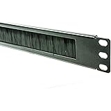 kenable Brush Plate/Panel Cable Management 1U for 19 inch Data Cabinet in Black [1U]