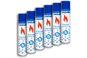 JELLY JOKER Premium gaz do napełniania – butan – gaz do zapalniczek – zapalniczka + 1 zapalniczka (6 x ISO butan) (6)