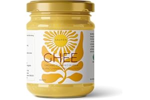 SAUTÓN Ghi Biologico 450 ml Tradizionale Ricetta Ayurvedica, Burro Chiarificato, Ghee Bio, Gluten Free, Lactose free, Nuts free, Caseine free