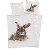 Parure de lit lapin Herding 135 x 200 cm 100 % coton