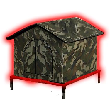 Maison Pour Chat D'extérieur Imperméable Et Isolée - Tente Pliable Avec Tapis Chauffant, Pour Hiver Et Intempéries