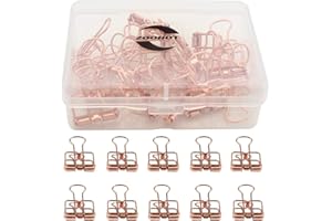 Zoohot Créatif pince à dessin creux or rose Long clip de queue - Lot de 15