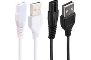 PENNLE 2pcs Charging Cord for Water Flosser, Portable USB Replacement Charger Cable Power Adapter Supply Compatible with FC156 FC1591 FC159 FC256 FC259 Water Flosser 5V Flashlight Shaver Hair Clipper