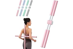 GYAGALRE Yoga Stange Haltungskorrektur, 2025 Anti-Buckel Yoga Stick für Rücken & Nacken, Gymnastikstab mit Edelstahlkern & Schaumstoff für Erwachsene & Kinder