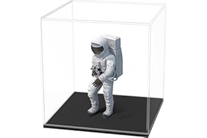 HOPEME Fully Assembled Acrylic Display Case, 5 Inch Clear Acrylic Box for Display Collectible, Countertop Alternative Glass Case for Home Storage and Organizing Toys