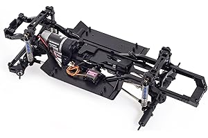 AMK Marco de chasis de nailon con distancia entre ejes de 313 mm con transmisión de 2 velocidades 35T 550 motor para 1/10 RC Crawler Axial SCX10 TRX4 D90 (DIY+ejes)