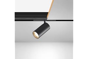 SCON 24V Magnetic LED Lamp Head for Recessed/Ceiling/Pendant Track Lighting System, Black Spotlight Downlight Ceiling Wall Light (18W/3000K-Warm White/24°/CRI93/Dimmable)