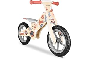 Beeloom - Bicicleta sin pedales de madera, COSMO BIKE, correpasillos equilibrio aprendizaje, diseño espacio unisex, sillín regulable, niños 2 años