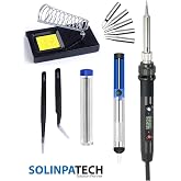 SOLINPATECH 80w Lcd Ekranlı Isı Ayarlı Kalem Havya Sıcaklık Ayarlanabilir Lehim Makinesi Pompa Cımbız Seti