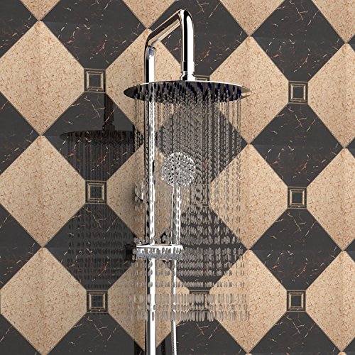 Homdox Duschkopf Regendusche Regenduschkopf Duschbrause Kopfbrause Regenbrause mit Anti-Kalk-Düsen Edelstahl poliert Spiegeleffekt hochglänzend (ca. 40cm) - 7