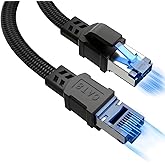 Vetech CAT 8 Ethernet Cable LAN Cable 40Gbps 2000MHz Super Fast Network Cable Gigabit PC, Laptop, PS5/4, Steam Deck, Xbox, Sw