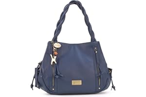 Catwalk Collection Handbags - Duża Skórzana Torebka na Ramię dla Kobiet - Torba Typu Tote na Zamek - Torebka z Wieloma Kieszeniami - Caz