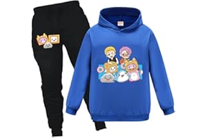 OAIXIUR Kids Foxy and Boxy Tracksuits Boys Girls Foxy and Boxy Hoodie and Joggers 2-piece Suits