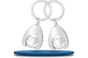 ‎ACIELANNA Einkaufswagenchip Schlüsselanhänger, 2 Stück Herz Abnehmbarer Einkaufschip, Einkaufswagen-Token, Einkaufswagenlöser aus Metall, Einkaufswagen Schlüsselanhänger Valentinstags Geschenk für den Partner