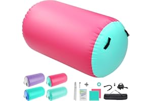 KIKILIVE Air Roller, Rouleau Barreau Gonflable avec Pompe à Air Électrique 600W, Tapis de Gymnastique, Rouleau de Yoga, Matelas de Piste pour la Gym, le Fitness, l'Entraînement à l'Équilibre