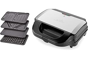‎ETA ETA Sandwichmaker 4 in 1 I Sorento I Antihaftbeschichtung für leichte Reinigung ohne Anbrennen I 900 Watt I Waffeleisen, Grill und vieles mehr