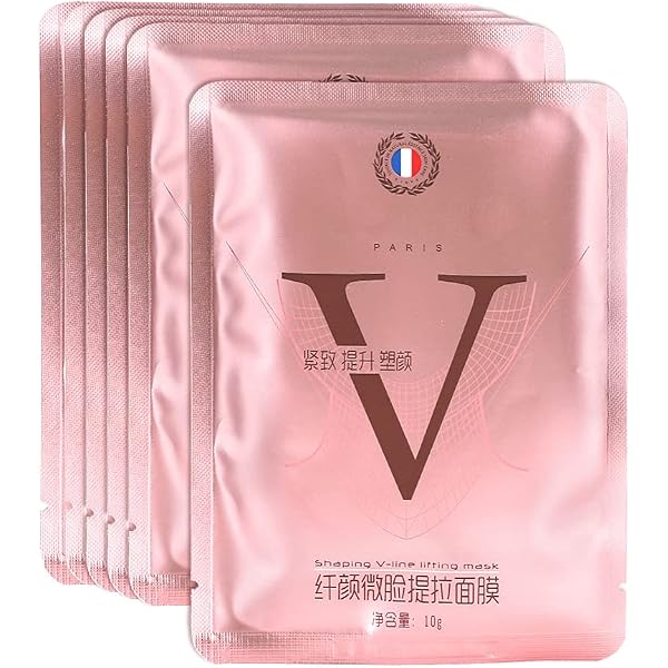 V-Form Kinn-Maske Anti-Aging – Packung Mit 5 Masken Für Straffere Konturen & Feuchtigkeit