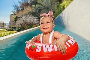 FREDS SWIM ACADEMY Freds Swimtrainer, Flotador de Aprendizaje para Bebés y Niños, Rojo, Diseño Clásico